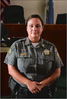  ?? DANA JENSEN/THE DAY ?? Judicial Marshal Sgt. Melissa Roode has worked at three New London County state courthouse­s since her hiring.