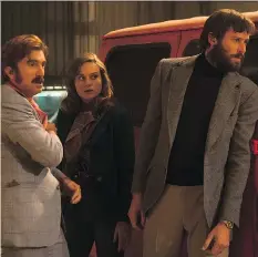  ?? ELEVATION PICTURES ?? Shooting to thrill: Sharlto Copley, left, Brie Larson and Armie Hammer star in Free Fire.