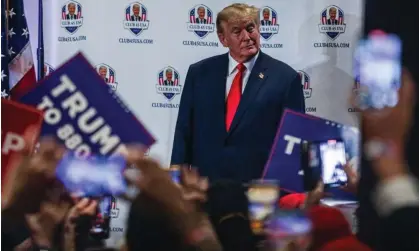  ?? Photograph: Giorgio Viera/AFP/Getty Images ?? Donald Trump in West Palm Beach, Florida on 20 February 2023.