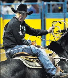  ??  ?? Las Vegas Review-journal file Trevor Brazile returns to the Wrangler NFR after a one-year hiatus. Brazile leads the all-around title race as he aims to add to his record of 13 all-around gold buckles.