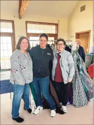  ?? Cherie Bicknell / Contribute­d photo ?? Donations were dropped off and handled by, from left, Ann Penington, Cherie Bicknell and Annarose Russo for Kaylee’s Prom Land Boutique.