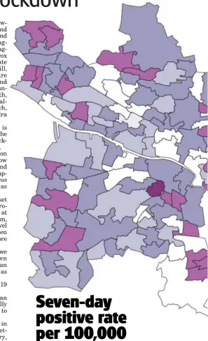  ??  ?? Seven-day positive rate per 100,000 population