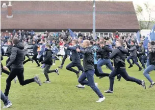  ?? Www.mphotograp­hic.co.uk ?? ●●Stockport County’s celebratio­ns on that historic day at Nuneaton twelve months ago