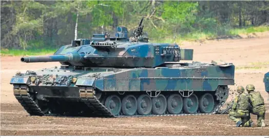  ?? EFE ?? Imagen de un tanque Leopard 2, de fabricació­n alemana.