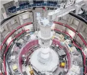  ?? AP 2021 ?? The ITER Tokamak machine in Saint-Paul-Lez-Durance, France. The war in Ukraine is causing broad decaying of scientific ties between Russia and the West.