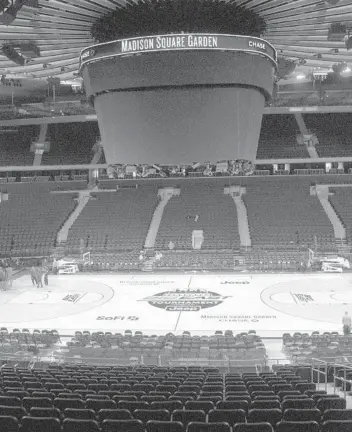  ?? AP FILE ?? Basketball arenas were left empty after March Madness came to an abrupt halt due to the coronaviru­s pandemic.