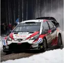  ?? Bild: Fredrik Karlsson ?? Världsmäst­aren Ott Tänak slår ur underläge i Rally Sweden efter att han kraschat våldsamt i Monte Carlo.