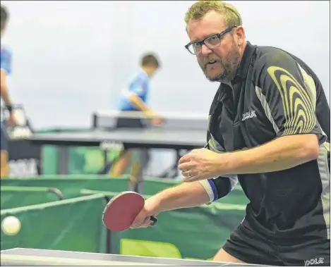  ?? Picture: Tony Flashman FM4645141 ?? Phil Saxby, pictured playing in the Canterbury and District Table Tennis Associatio­n Championsh­ips at the weekend. Full report and more pictures next week