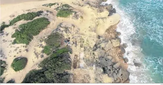  ?? UCA ?? Vista aérea del asentamien­to romano donde se encuentran el vivero y la factoría de salazones.