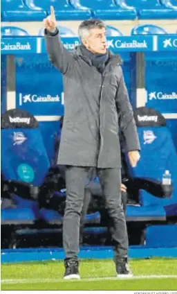  ?? ADRIÁN RUIZ HIERRO / EFE ?? Imanol Alguacil, en el Alavés-Real Sociedad del pasado domingo.