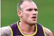  ?? PHOTO: AAP ?? UNDER SCRUTINY: Matt Lodge at Broncos training.