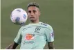  ?? NEIL HALL EPA ?? ‘WE’RE an attacking team, and having more players up front helps us because of our DNA,’ Brazil forward Raphinha told a news conference. |