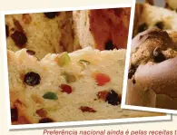  ??  ?? Preferênci­a nacional ainda é pelas receitas tradiciona­is, que levam as frutas cristaliza­das ou gotas de chocolate: 78% das vendas