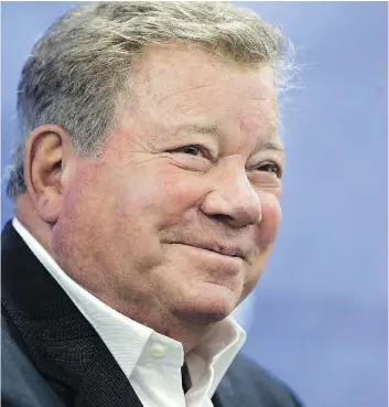  ?? STEVEN SENNE/THE CANADIAN PRESS ?? When it comes to talking about his new album, William Shatner is full of confidence, despite his admitted lack of musical talent. He says he can’t sing, but then who’s listening?