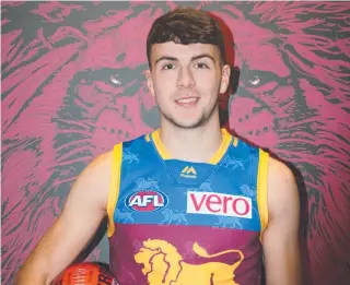  ??  ?? FAST LEARNER: Brisbane Lions Irish recruit James Madden is competing for a defensive spot.