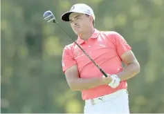  ??  ?? Fowler of the United States plays a shot on the eighth hole during the third round of the 2018 PGA Championsh­ip at Bellerive Country Club. — AFP photo