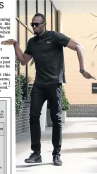  ?? PHOTO: JUSTIN TALLIS/AFP ?? PRIMED: Jamaican sprinter Usain Bolt poses for photograph­ers in London yesterday, ahead of the Anniversar­y Games athletics meet today