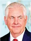  ??  ?? Rex Tillerson