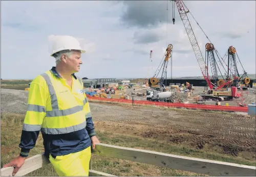  ?? PICTURE: GARY LONGBOTTOM ?? Graham Clark, operations director for Sirius Minerals, at the Woodsmith site near Whitby, where developmen­t carries on at pace. BREAKING NEW GROUND: