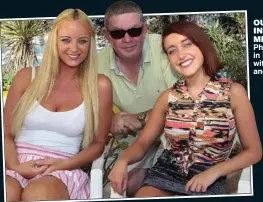  ??  ?? our man in the med: Left, Philip Nolan in Majorca with Natalie and Nikita