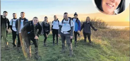  ??  ?? The family took on the Bristol Three Peaks to raise money for St Peter’s Hospice in memory of Angela Curnow