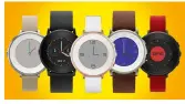  ??  ?? Above left: Upon its release, the Time Round was the thinnest smartwatch around. Above right: Personalis­e it to suit your taste