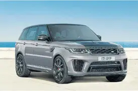  ??  ?? The Range Rover Sport SVR Carbon Edition offers true sporting performanc­e with a specially tuned 5.0l supercharg­ed V8 engine that pumps out 423kW and 700Nm.