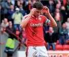  ??  ?? DISMAY: Barnsley’s Conor Hourihane