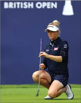  ??  ?? Charley Hull is among the early front runners at the Women’s Open