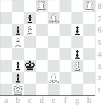  ??  ?? 3664: White mates in three moves (by Fritz Giegold). It could hardly be simpler. There is just a single line of play, and Black’s available defence is a solitary pawn move, yet this puzzle defeats many. How do you rate?