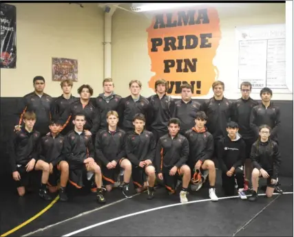  ?? COURTESY PHOTO ?? Alma wrestling is ranked third in Division 3and is off to a 4-0start in dual meets.