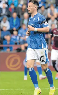  ?? Picture: SNS. ?? Brad McKay, pictured in action for the Saints, has joined the Pars ahead of today’s Scottish Cup clash against Ross County.