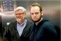  ?? PHOTO: REUTERS ?? Joshua Boyle with his father Patrick Boyle, left, in Toronto, nearly five years after he and his wife were abducted in Afghanista­n in 2012.