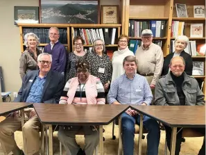  ?? Submitted photo ?? ■ Garland County Historical Society board members are front, from left, John Hoefl, Minnie Lenox, Kyle Clem, and Ron Fuller; and back, from left, Julie Brenner Nix, Tom French, Elaine Johnston, Bitty Martin, Carol Moenster Dyer, Clyde Covington, and Toma Noble Whitlock. Board members Len Pitcock and Ray Rosset are not pictured.