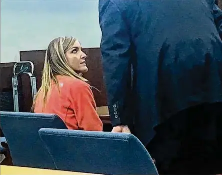  ?? NICK BLIZZARD / STAFF ?? A Montgomery County jury in April found former Miamisburg Middle School teacher Jessica Langford guilty of having sex with a 14-year-old in her classroom. She is currently serving a year in prison. Her license was permanentl­y revoked in June.