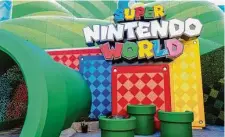  ?? ?? For gamers, the larger-than-life entrance to Super Nintendo World is a dream come true.