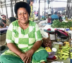  ?? ?? Market vendor, Seini Rayaiki.