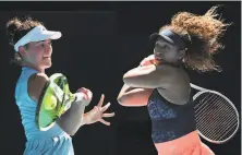  ?? Getty Images ?? Jennifer Brady (left) and Naomi Osaka, shown in a composite image, will play for the Australian Open title on Saturday.