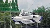  ?? AP ?? This picture shows a test flight of a manned ‘ flying car’ at Toyota Test Field in Toyota, central Japan. —