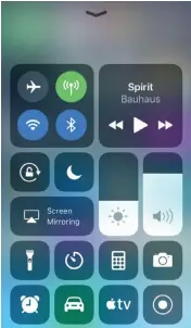  ??  ?? Many Control Center items, including the audio control, generate pop-up interfaces.