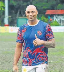  ?? BENGAL RUGBY FOOTBALL UNION ?? ■ Vikas Khatri, who also captains Delhi Hurricanes, was part of the team that last week completed a hattrick of All India and South Asia Rugby Championsh­ip titles.