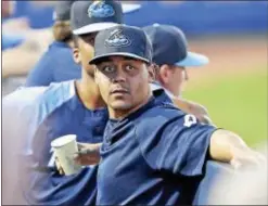  ?? JOHN BLAINE/ FOR THE TRENTONIAN ?? Thunder pitcher Justus Sheffield watches from the dugout.