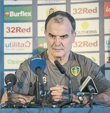  ?? FOTO: LEEDS UNITED ?? Ilusionado Bielsa ha aterrizado en el fútbol inglés tras su experienci­a fallida en el Lille francés