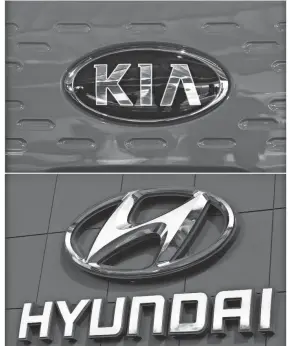  ?? AP FILES ?? New recalls from Hyundai and Kia are the latest in a long string of fire and engine failure problems that have dogged the companies for the past six years.