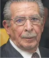  ?? MOISES CASTILLO/ AP ?? Efrain Rios Montt stood trial on genocide charges in Guatemala City.