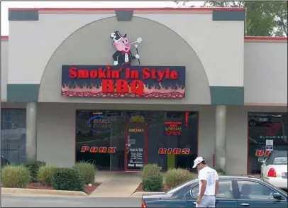  ?? Submitted photo ?? AWARD WINNER: Smokin in Style BBQ, 2278 Albert Pike, serves award-winning, Memphis-style barbecue to its customers.