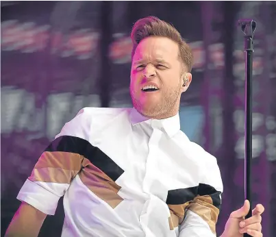  ?? Picture: PA. ?? Olly Murs will perform at Slessor Gardens in Dundee tomorrow evening.
