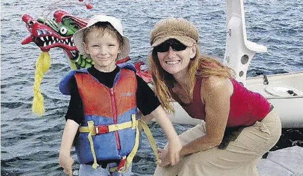  ?? BRIAN JEROME-FACEBOOK/THE CANADIAN PRESS ?? Ryan Alexander Lovett is shown with his mother Tamara Lovett, who was convicted in the death of her son by failing to seek medical treatment for his strep infection. “Ryan suffered terribly from this inaction,” a judge said in her sentencing.