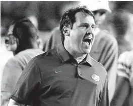  ?? STEPHEN M. DOWELL/STAFF FILE PHOTO ?? Florida coach Will Muschamp, who has his Gators in the Sugar Bowl, began his college coaching career at Valdosta State, where his defense contribute­d to a 10-2 record.