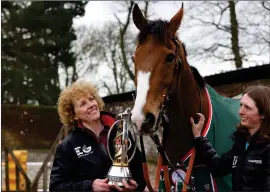  ?? ?? Lucinda Russell with Corach Rambler after their win at Aintree in 2023